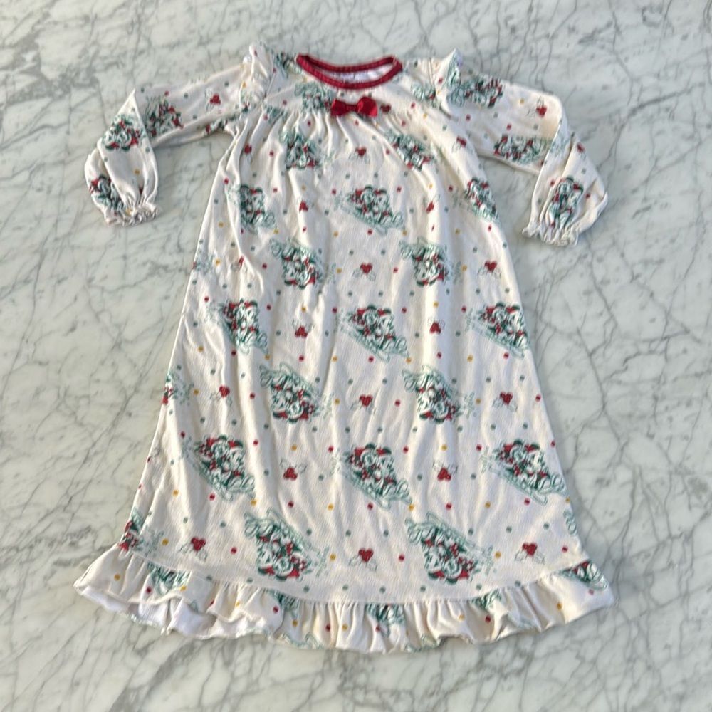 Disney Minnie Mouse Girls Christmas Pajama Dress, Size 4T
